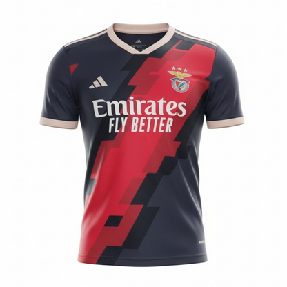 Velukz T-Shirt Especial Benfica 25/26 in red with team logo displayed prominently on the front.
