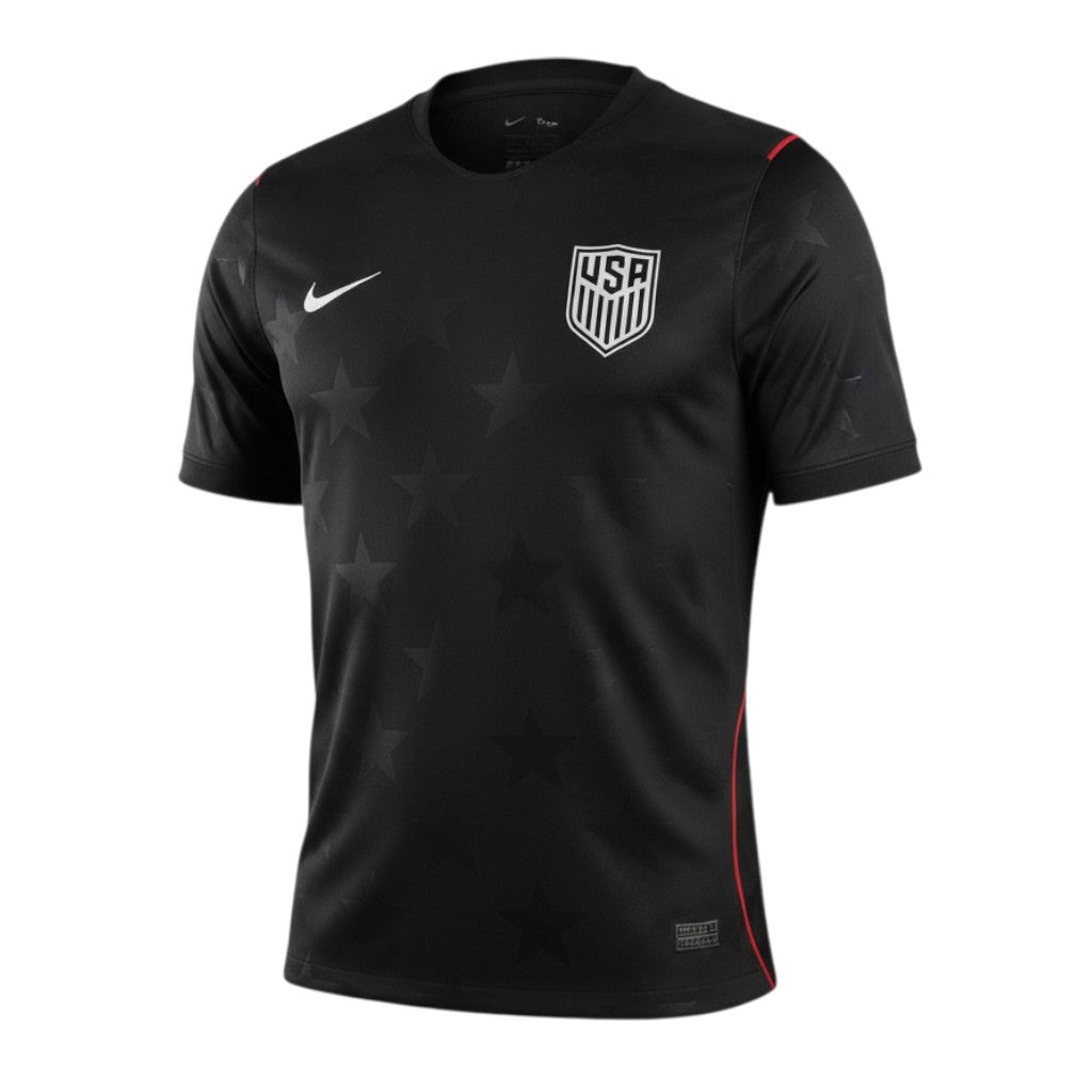T-Shirt Velukz Alternativa USA 26/27 com design de estrelas e listras em tecido confortável, vista frontal.