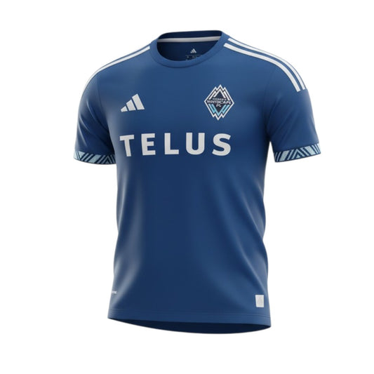 Camiseta T-Shirt Principal Vancouver 26/27 da Velukz, vista frontal com design clássico, em cores neutras.