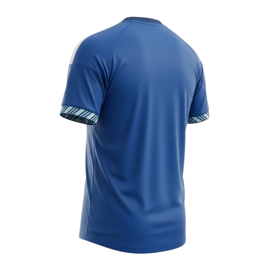 T-Shirt Velukz Principal Vancouver 26/27, cor azul com logotipo na frente, estilo casual e confortável.